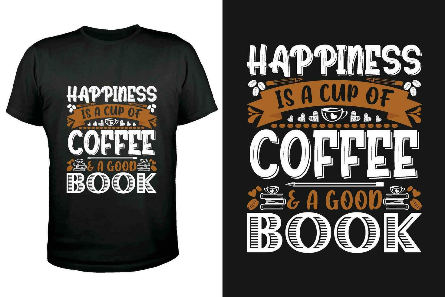 Trendy Hot Coffee T-shirt Design vector