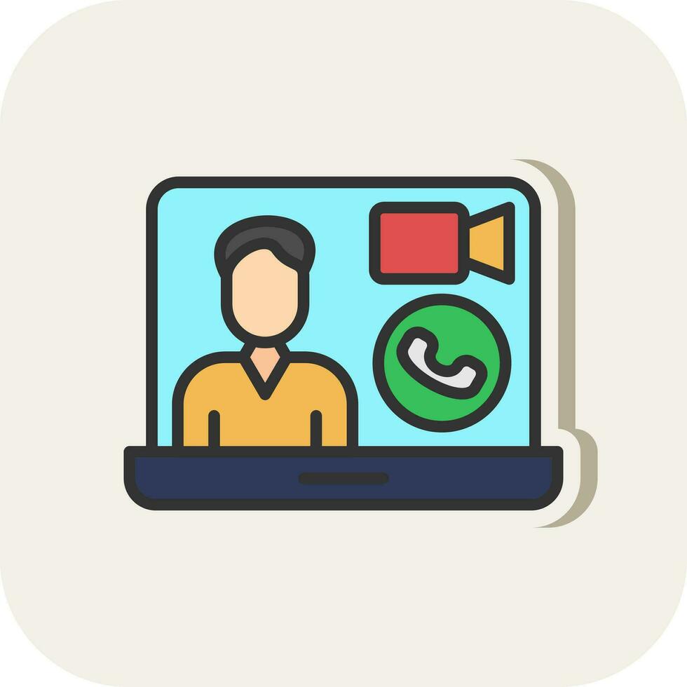 Video call Vector Icon Design