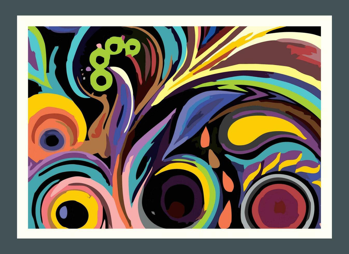 Colorful Abstract Painting Design vector
