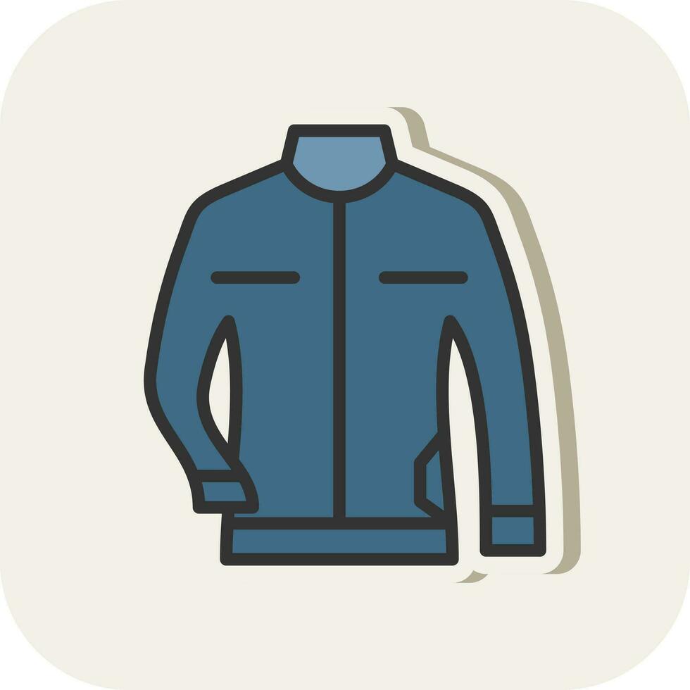 cuero chaqueta vector icono diseño