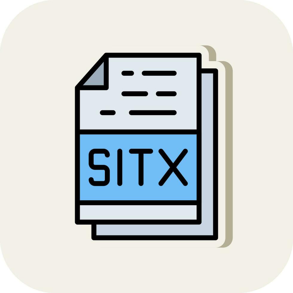 SITX File Format Vector Icon Design