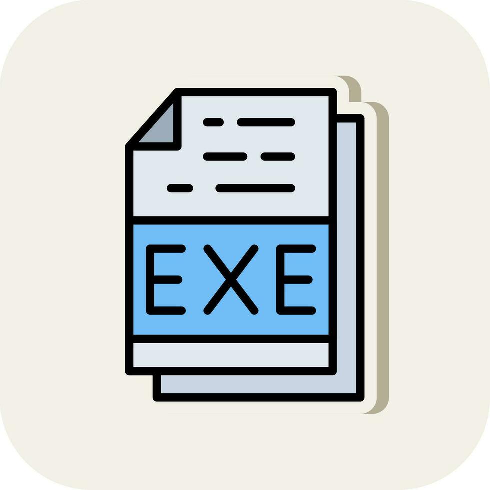 Exe File Format Vector Icon Design