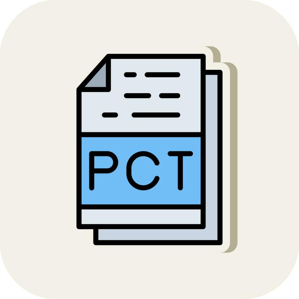 Pct File Format Vector Icon Design