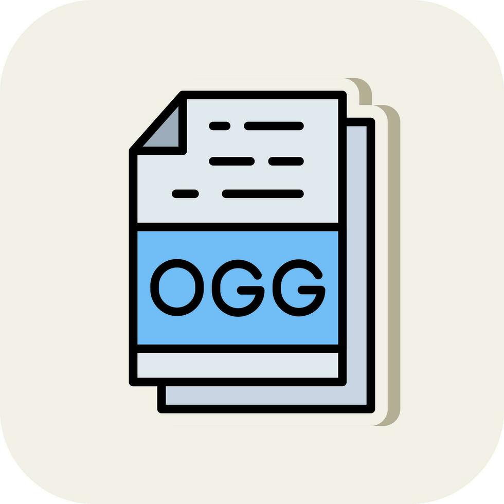 Ogg File Format Vector Icon Design