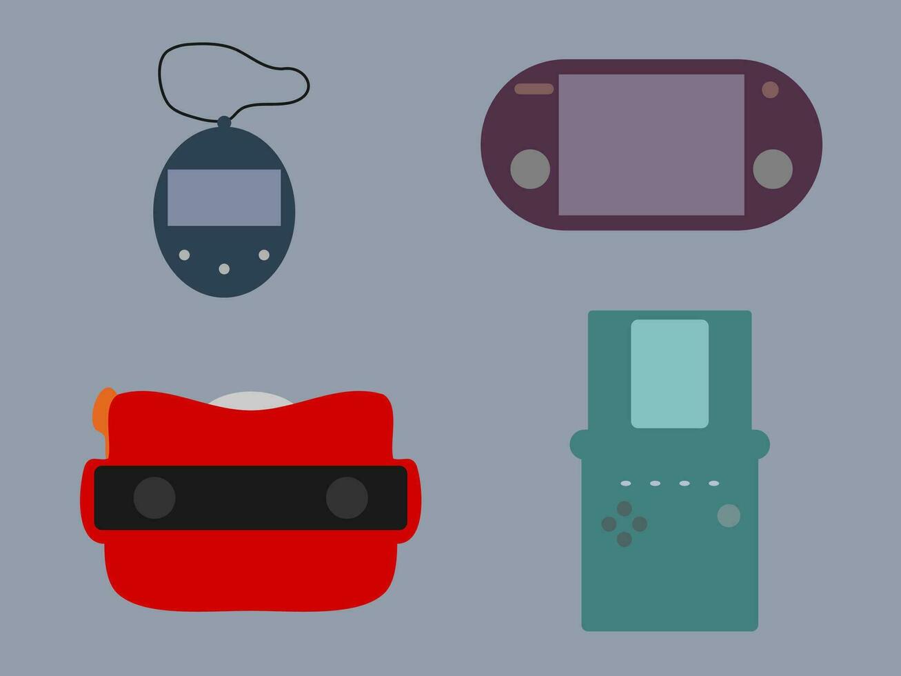 flat design of 90s goods vector