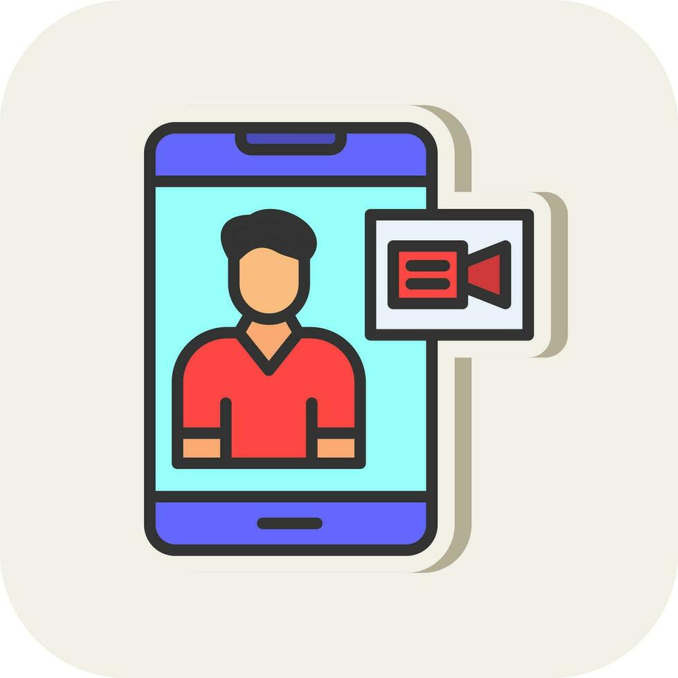 Video chat Vector Icon Design