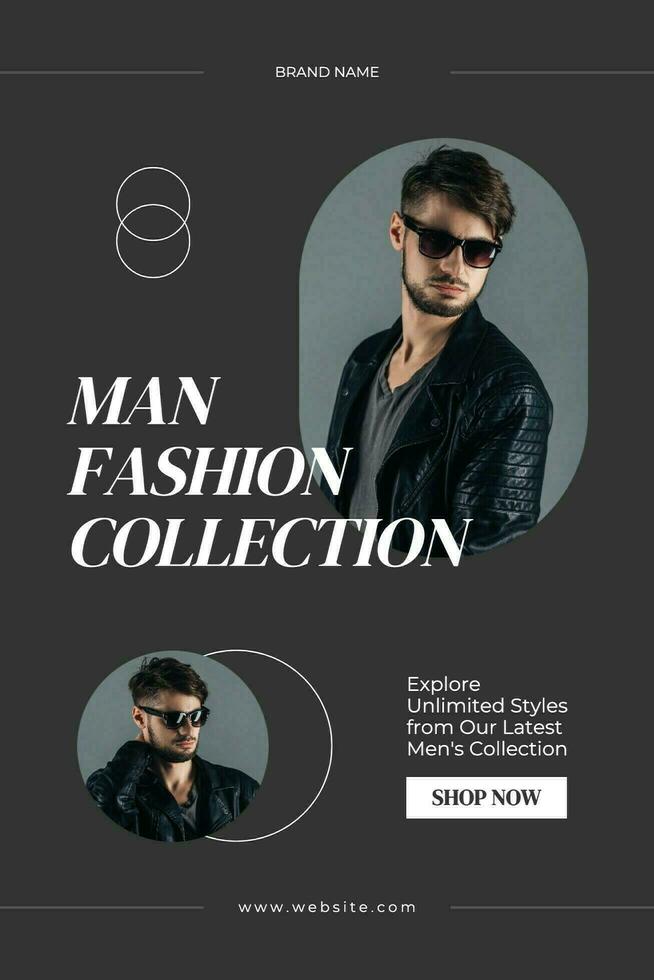 black minilmalist man fashion collection pinterest graphic template