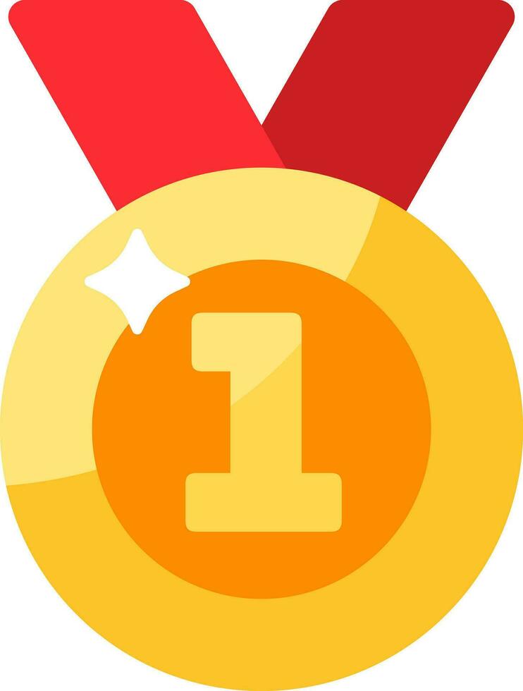 1st medal award first place vector