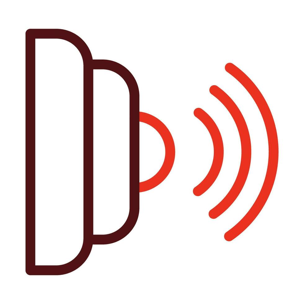Infrared Sensor Vector Thick Line Two Color Icons For Personal And Commercial Use.