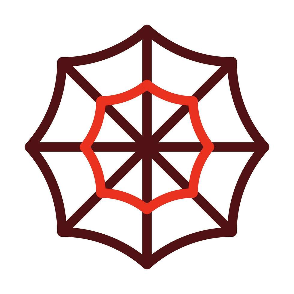 Spiderweb Vector Thick Line Two Color Icons For Personal And Commercial Use.