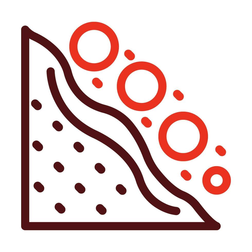 Snowslide Vector Thick Line Two Color Icons For Personal And Commercial Use.