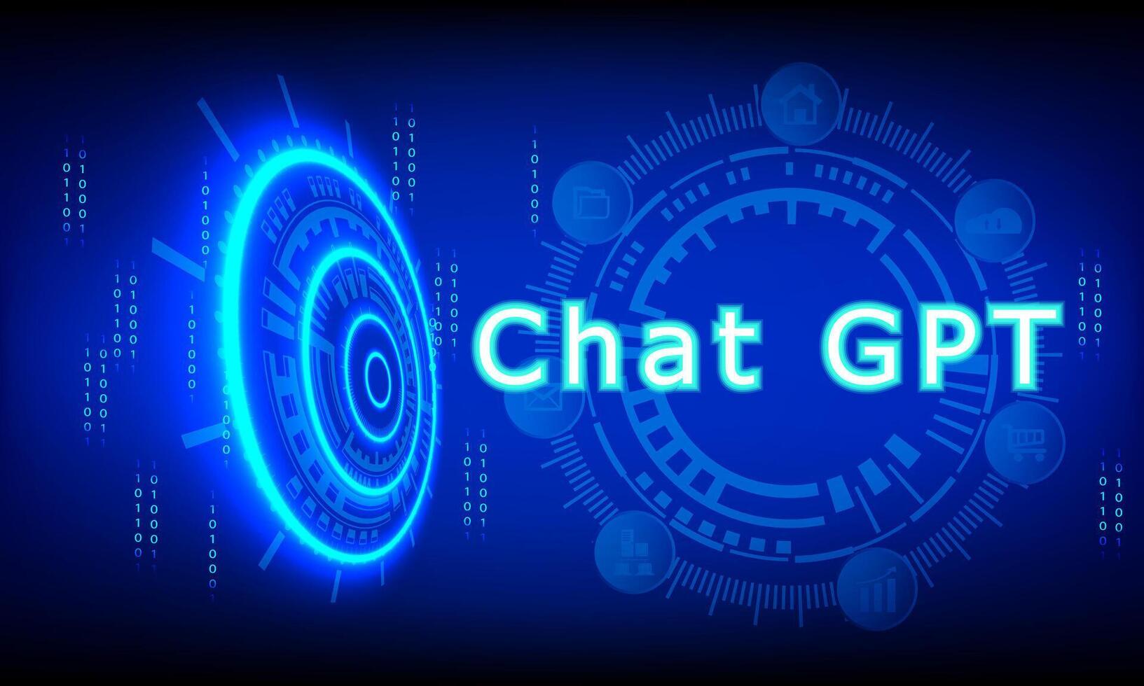 concept Chat GPT of digital new technology vector illustration