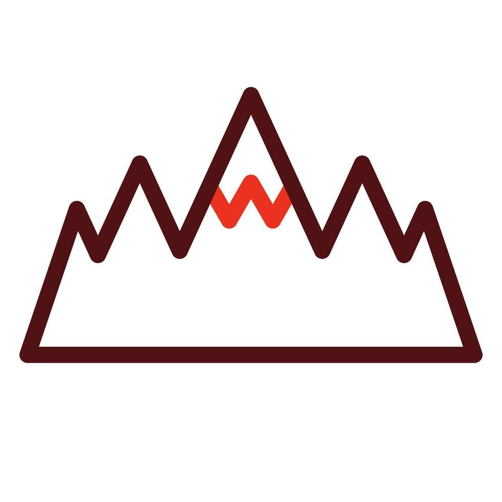 Mountains Vector Thick Line Two Color Icons For Personal And Commercial Use.