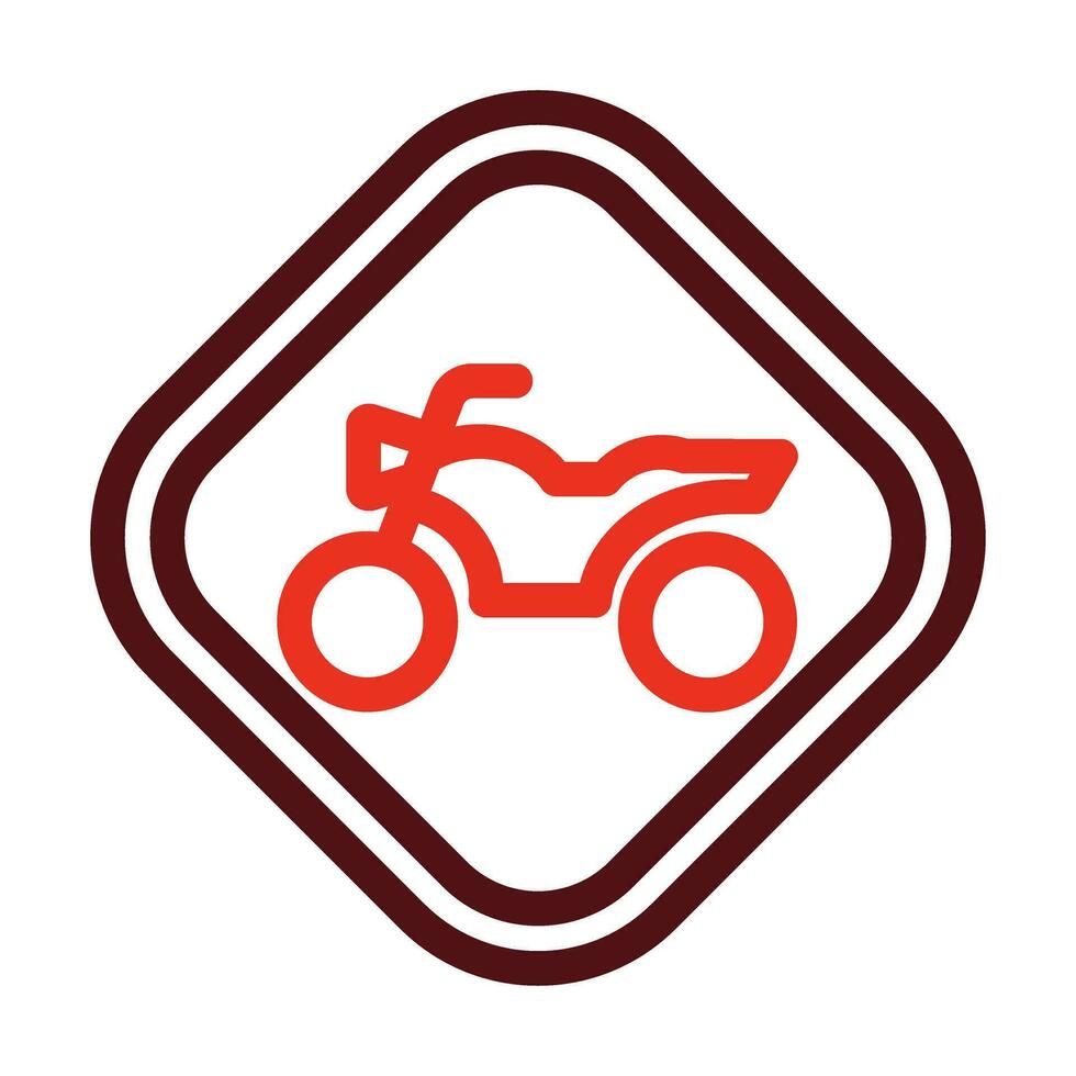 Motocross Vector Thick Line Two Color Icons For Personal And Commercial Use.