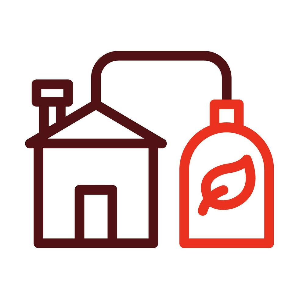 Bio gas Vector Thick Line Two Color Icons For Personal And Commercial Use.