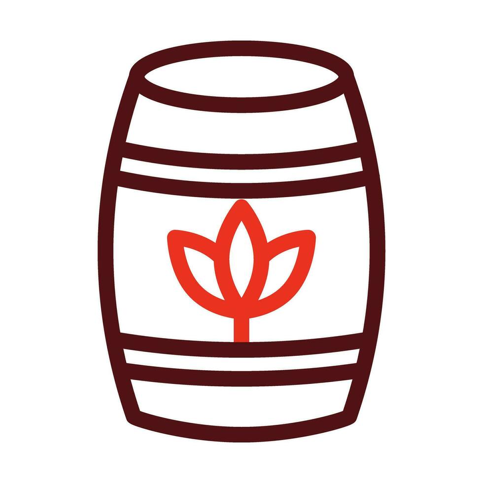 Eco Barrel Vector Thick Line Two Color Icons For Personal And Commercial Use.