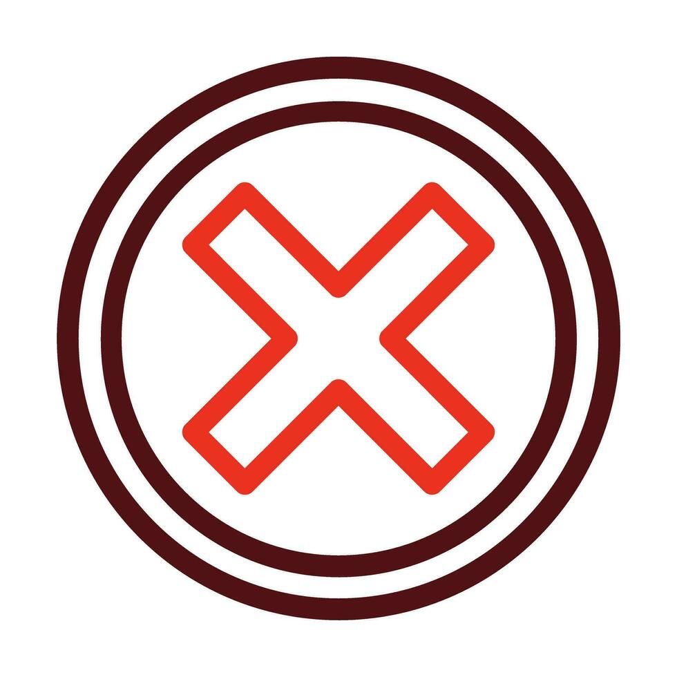 Refuse Vector Thick Line Two Color Icons For Personal And Commercial Use.
