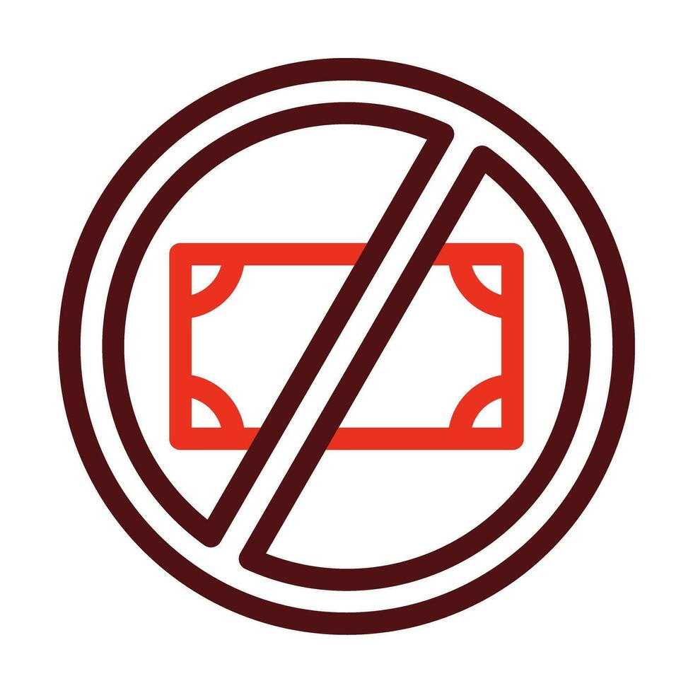 Stop Corruption Vector Thick Line Two Color Icons For Personal And Commercial Use.