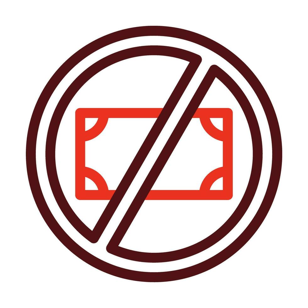 Stop Corruption Vector Thick Line Two Color Icons For Personal And Commercial Use.