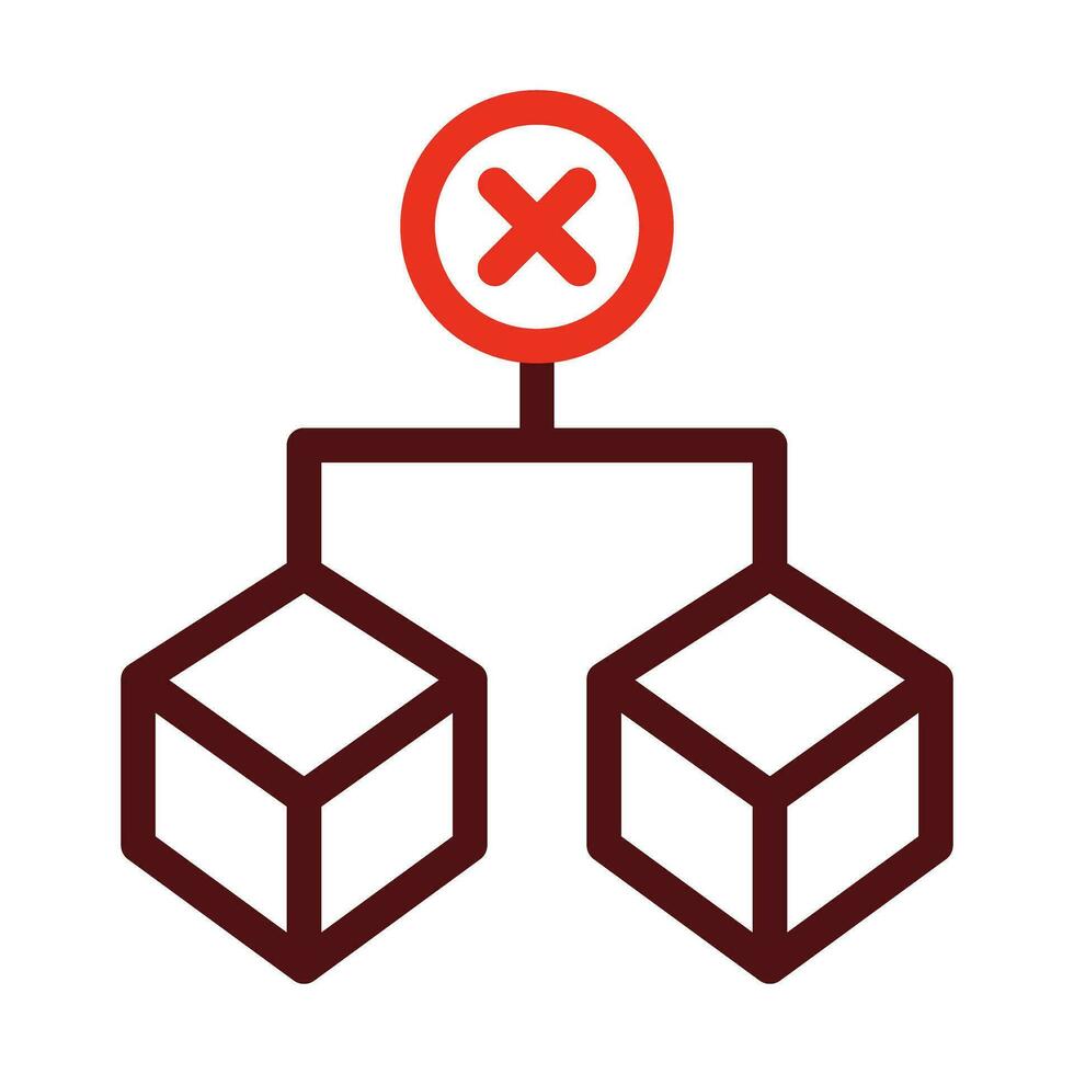 Embargo Vector Thick Line Two Color Icons For Personal And Commercial Use.
