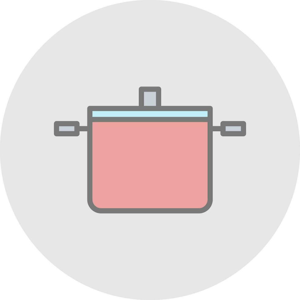 Cooking pots Vector Icon Design