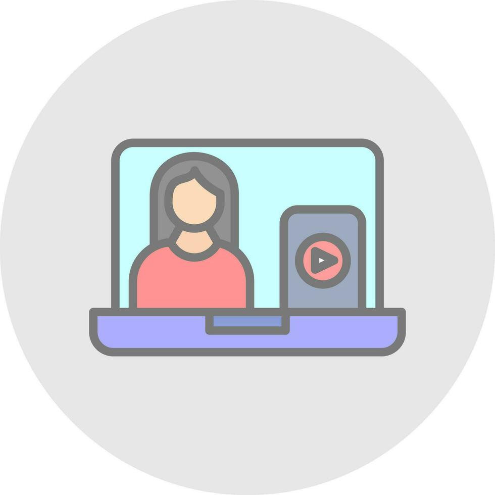 Vlogger Vector Icon Design