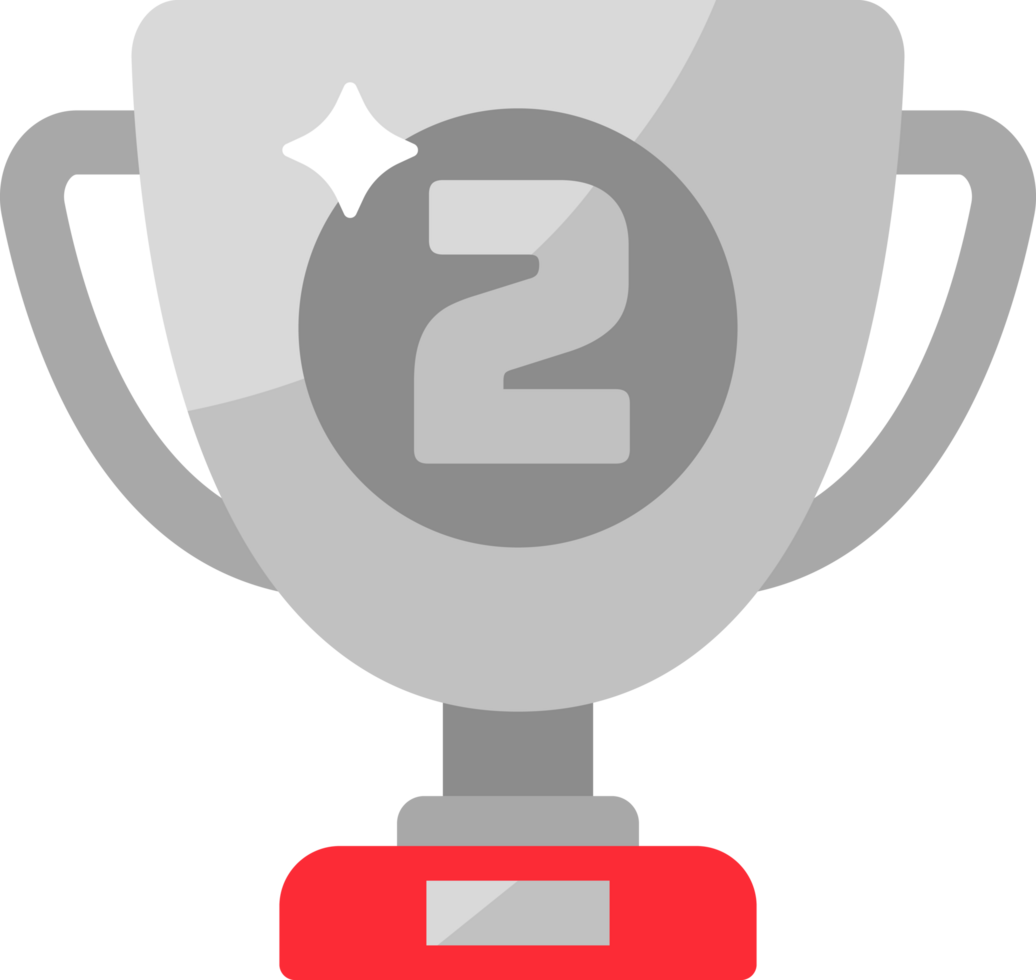 2nd trophy award second place png