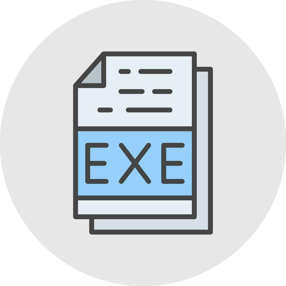 Exe File Format Vector Icon Design