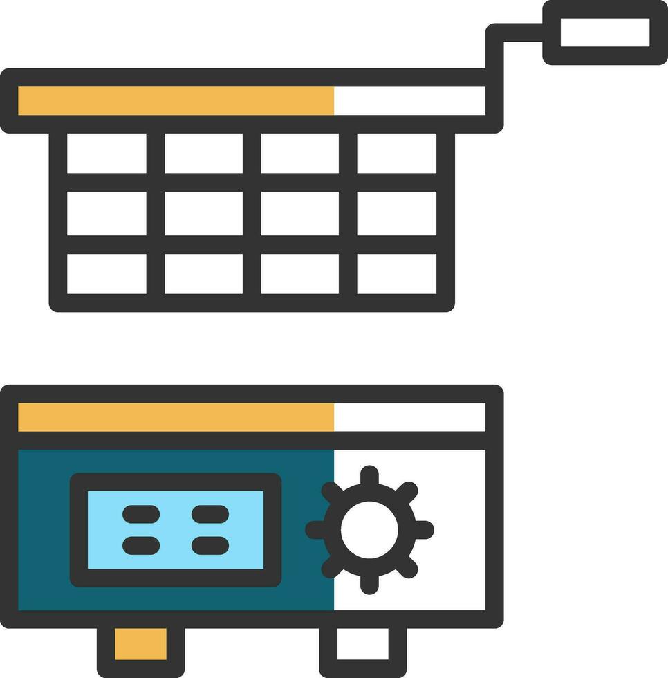 Deep fryer Vector Icon Design