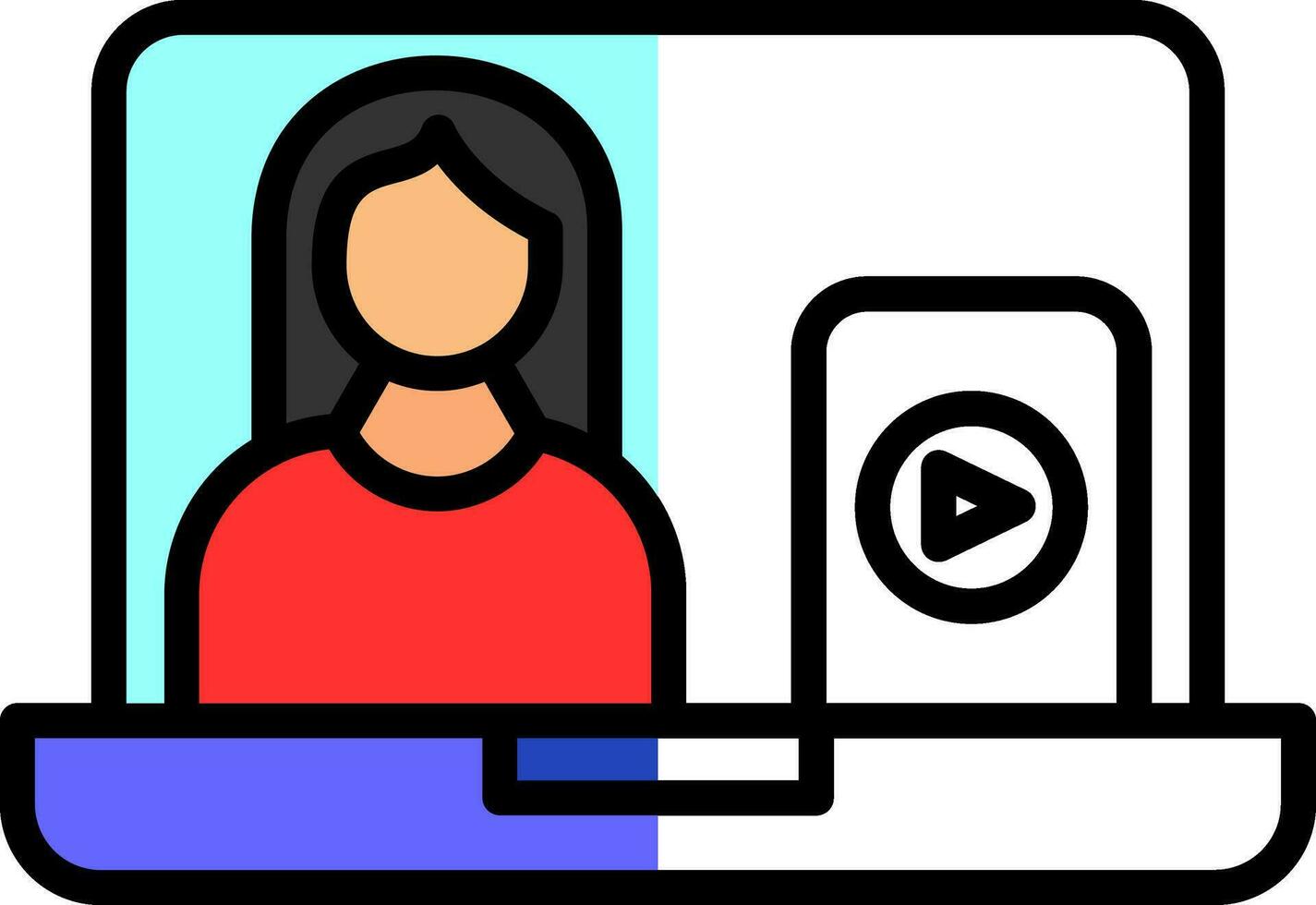Vlogger Vector Icon Design
