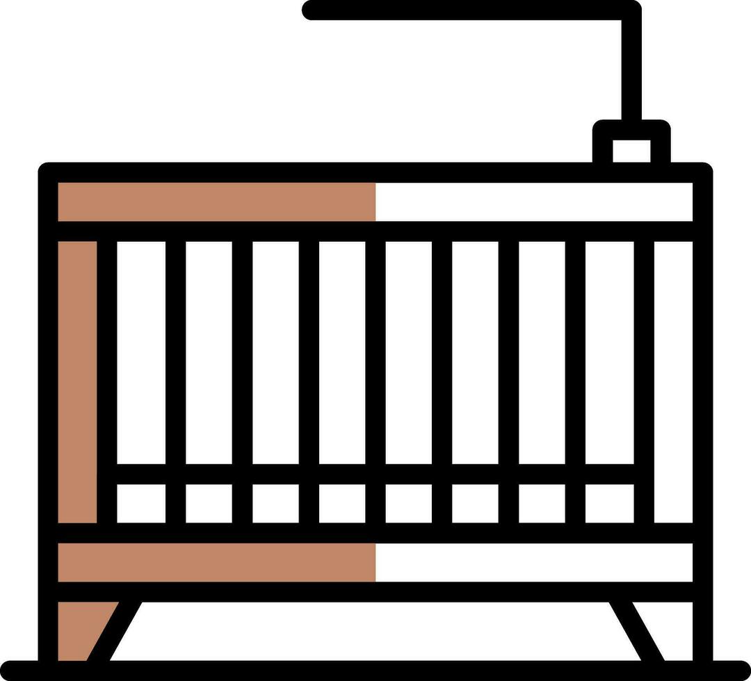 Crib Vector Icon Design