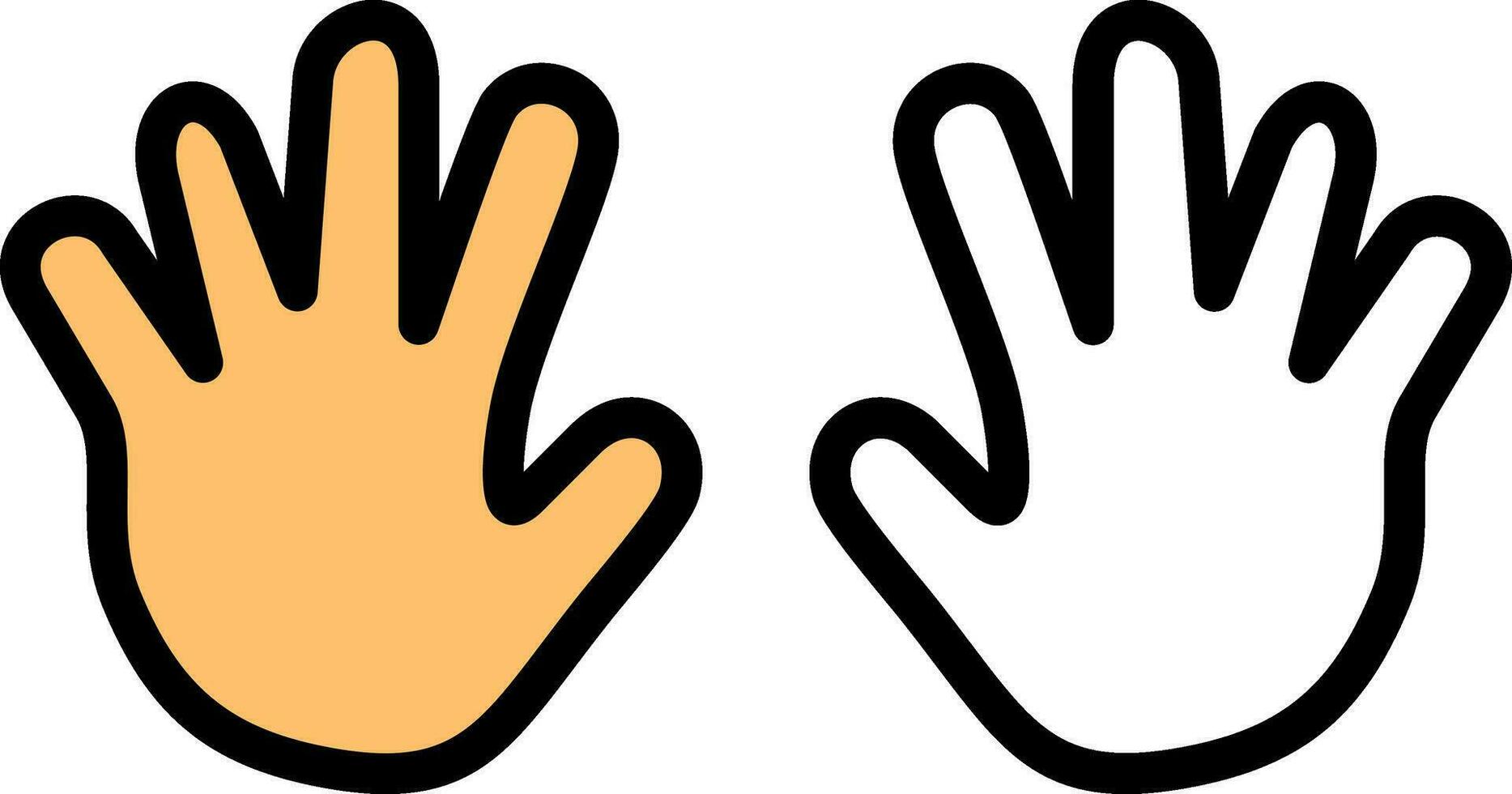 Hands Vector Icon Design