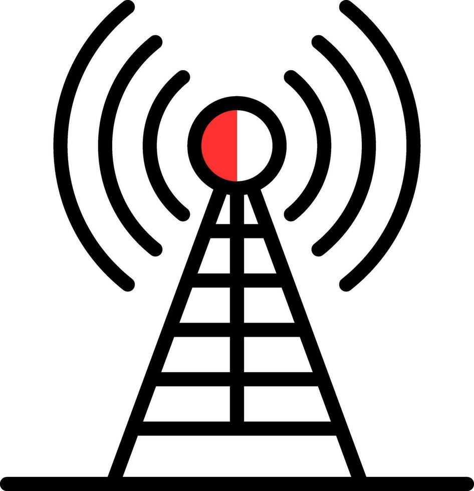 Radio antenna Vector Icon Design