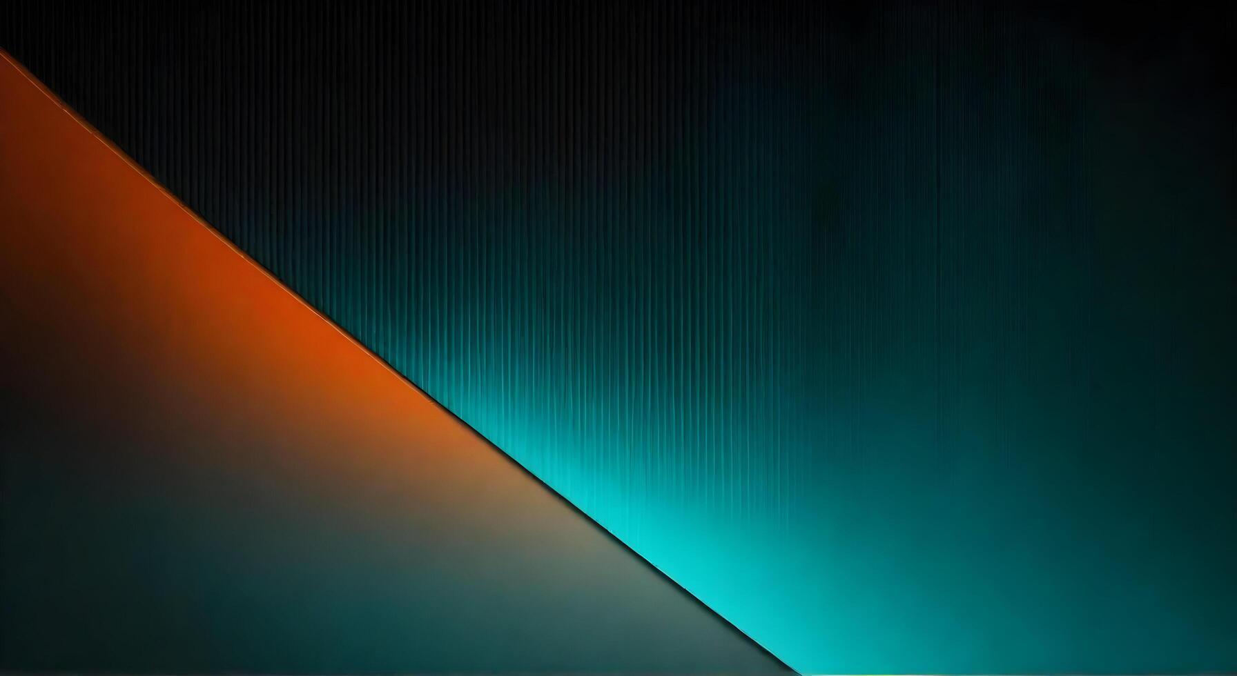 Teal orange black color gradient background, grainy texture effect. AI Generative photo