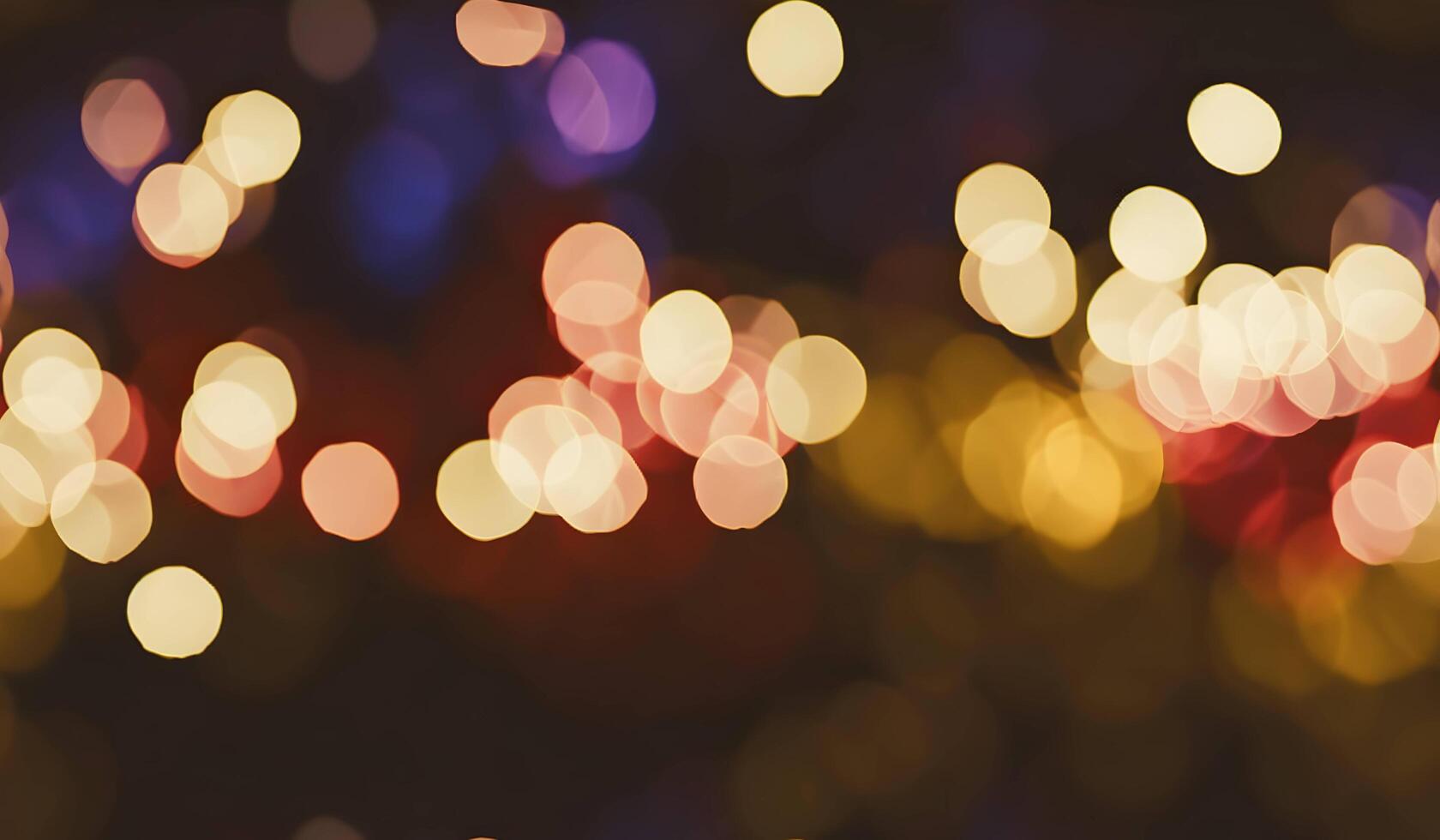 Christmas Holiday Defocused Lights against Dark Background. AI Generative photo