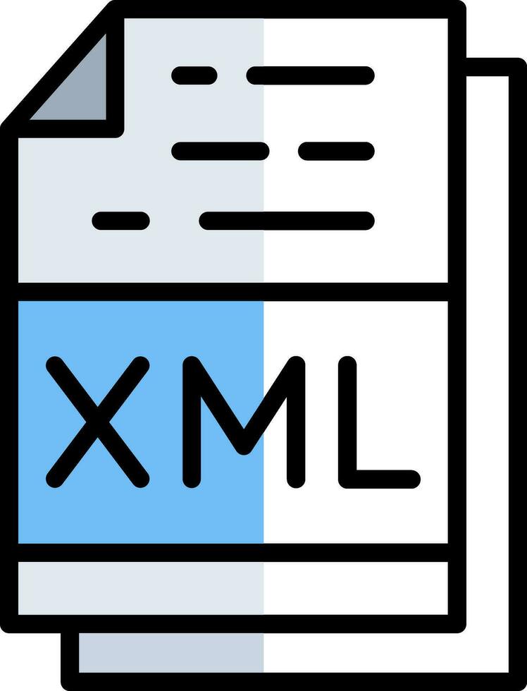 Xml File Format Vector Icon Design