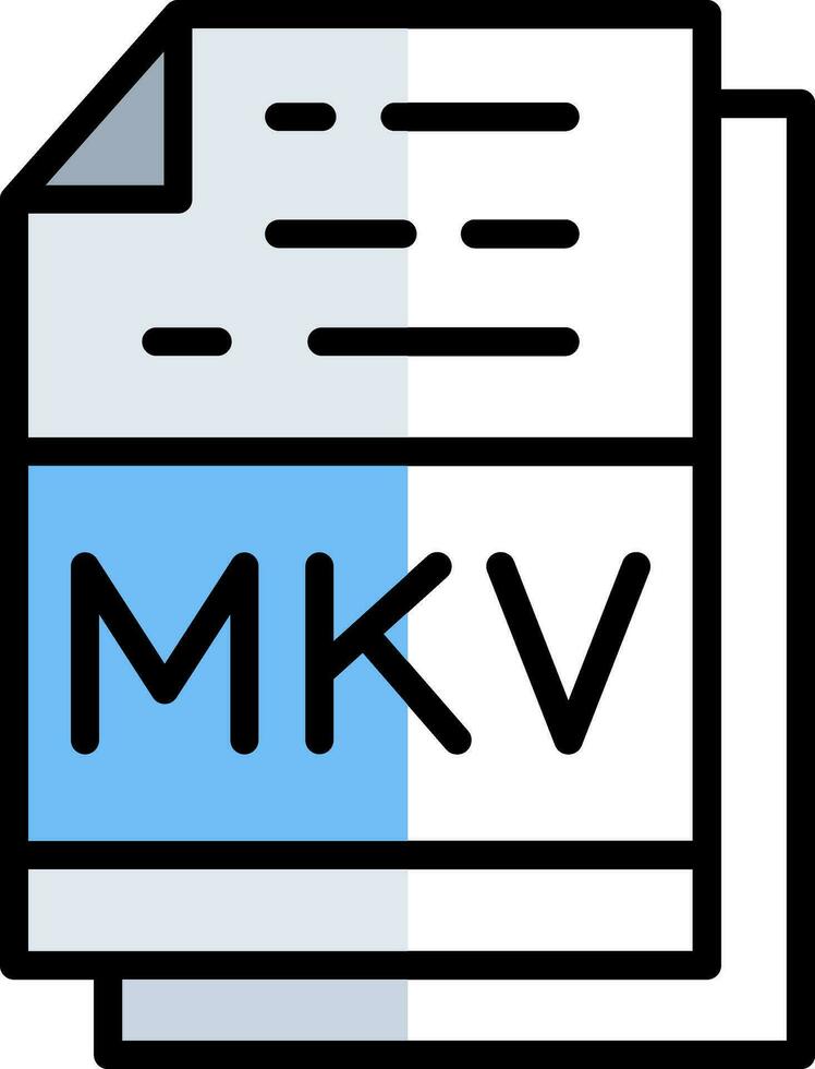 mkv vector icono diseño