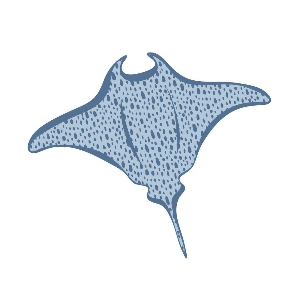 Stingray fish. Marine dweller. Concept of sea and ocean life vector