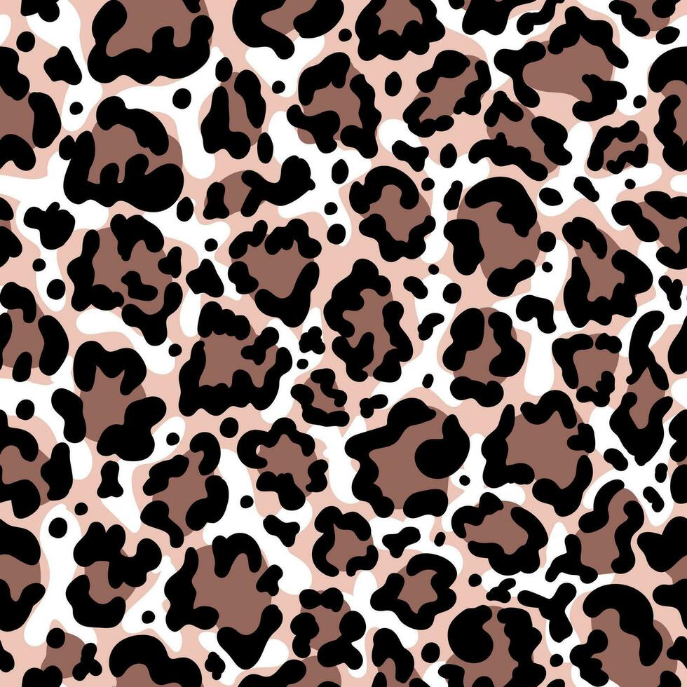 Leopard skin seamless pattern vector
