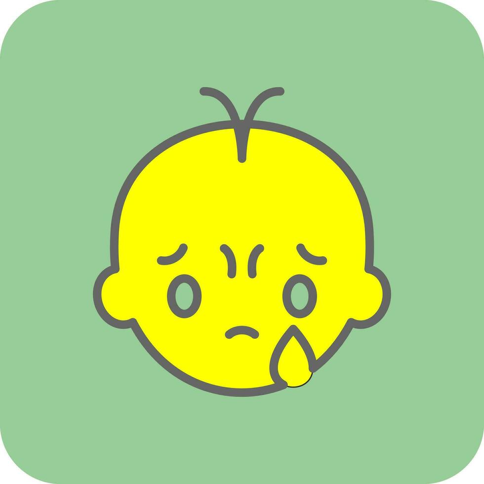 Crying Vector Icon Design