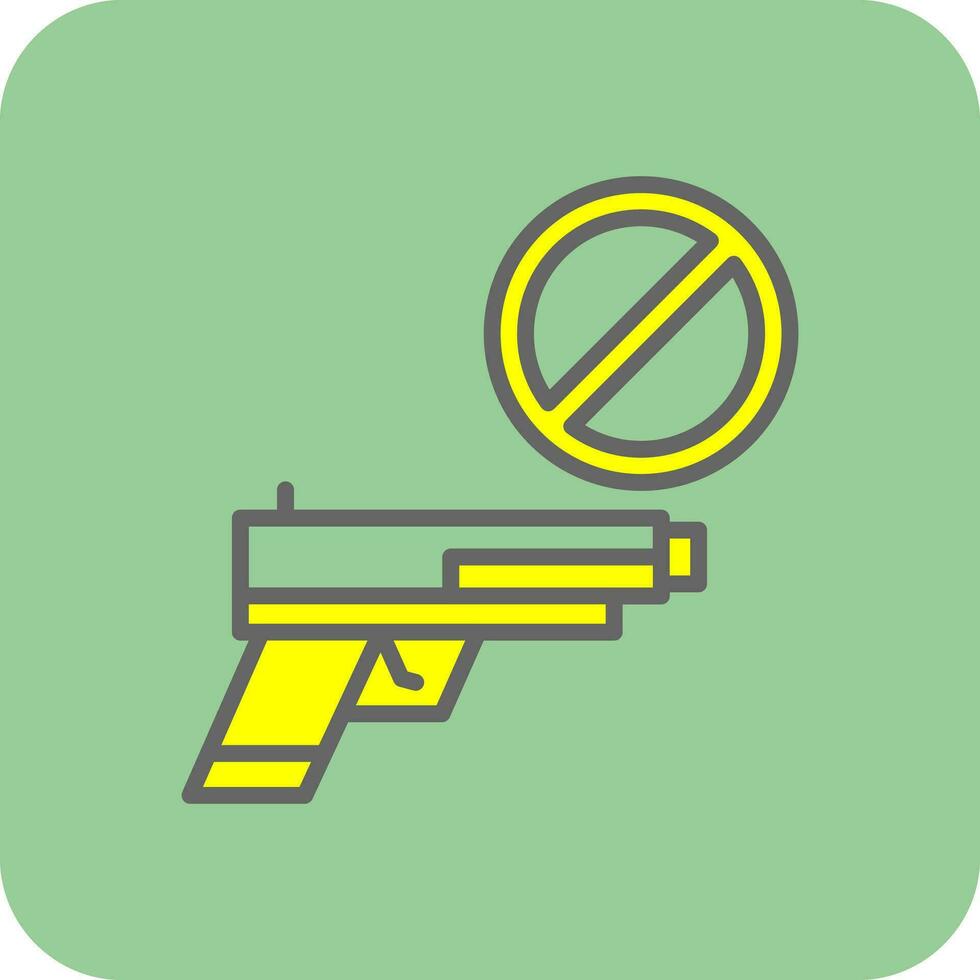 Gun ban Vector Icon Design