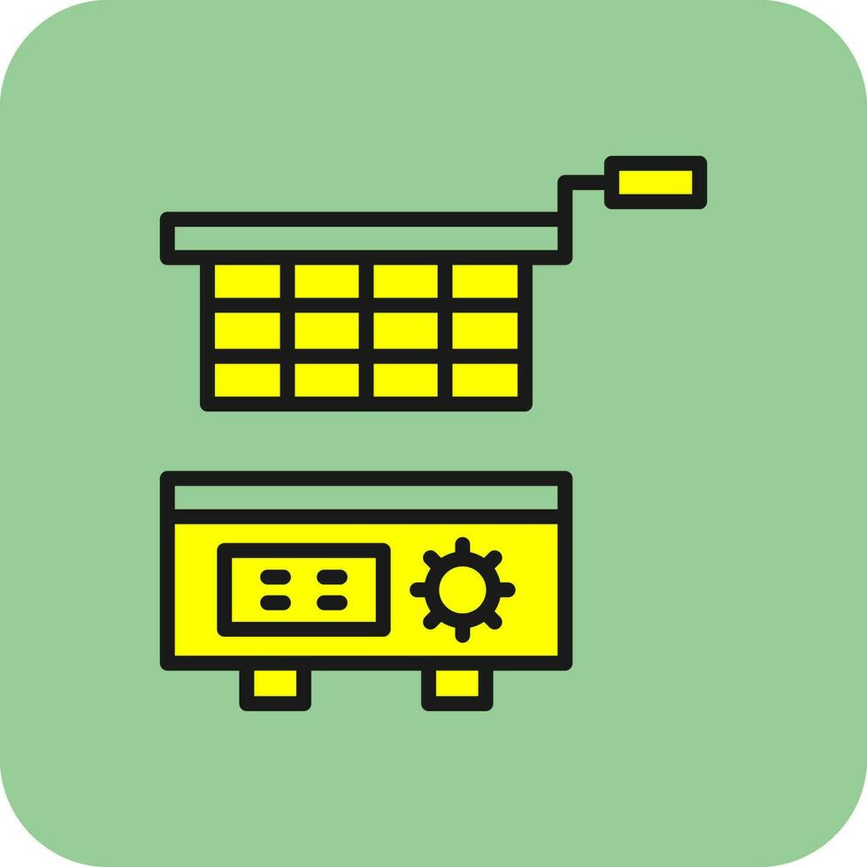 Deep fryer Vector Icon Design