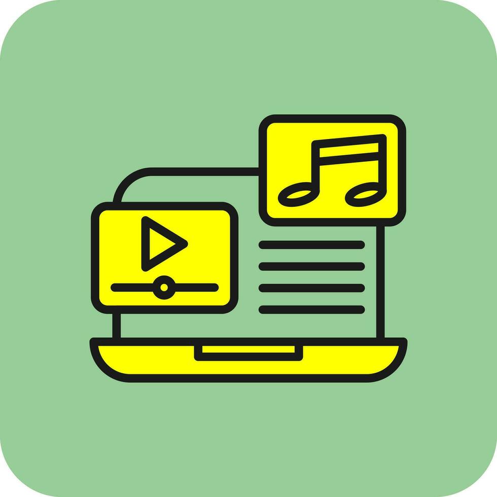 Music video Vector Icon Design