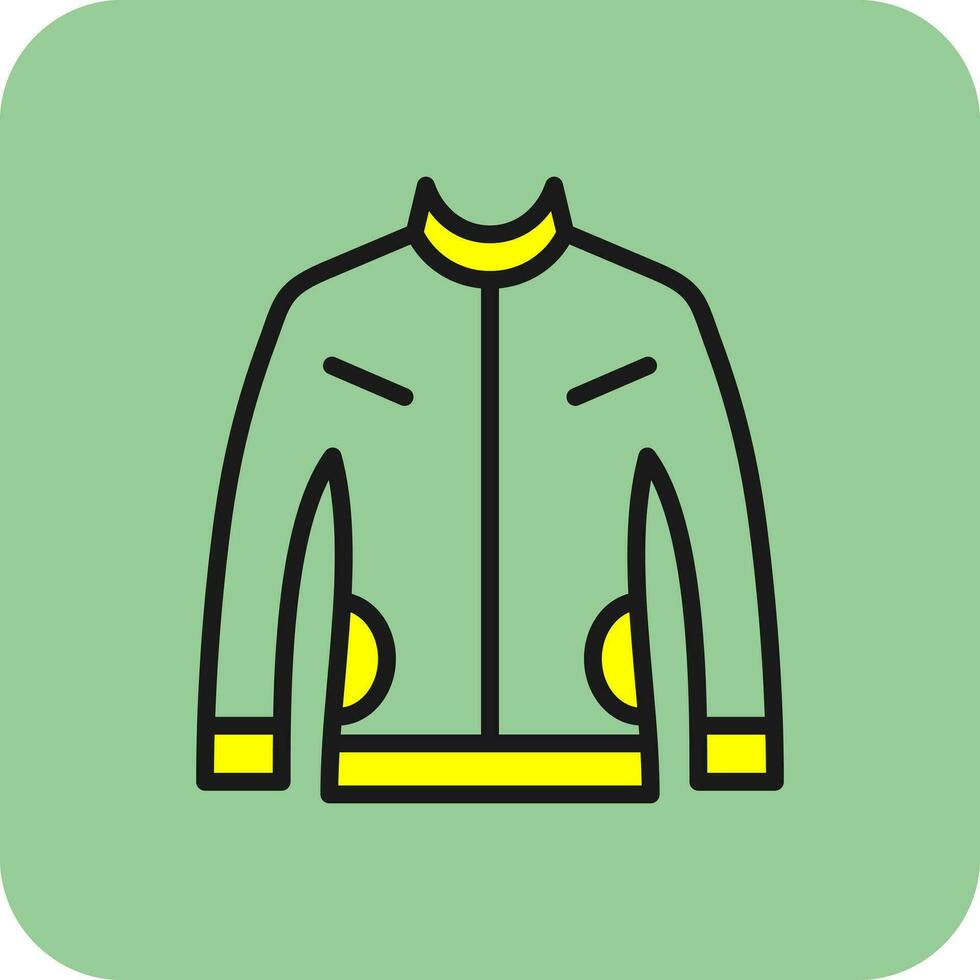 Leather jacket Vector Icon Design