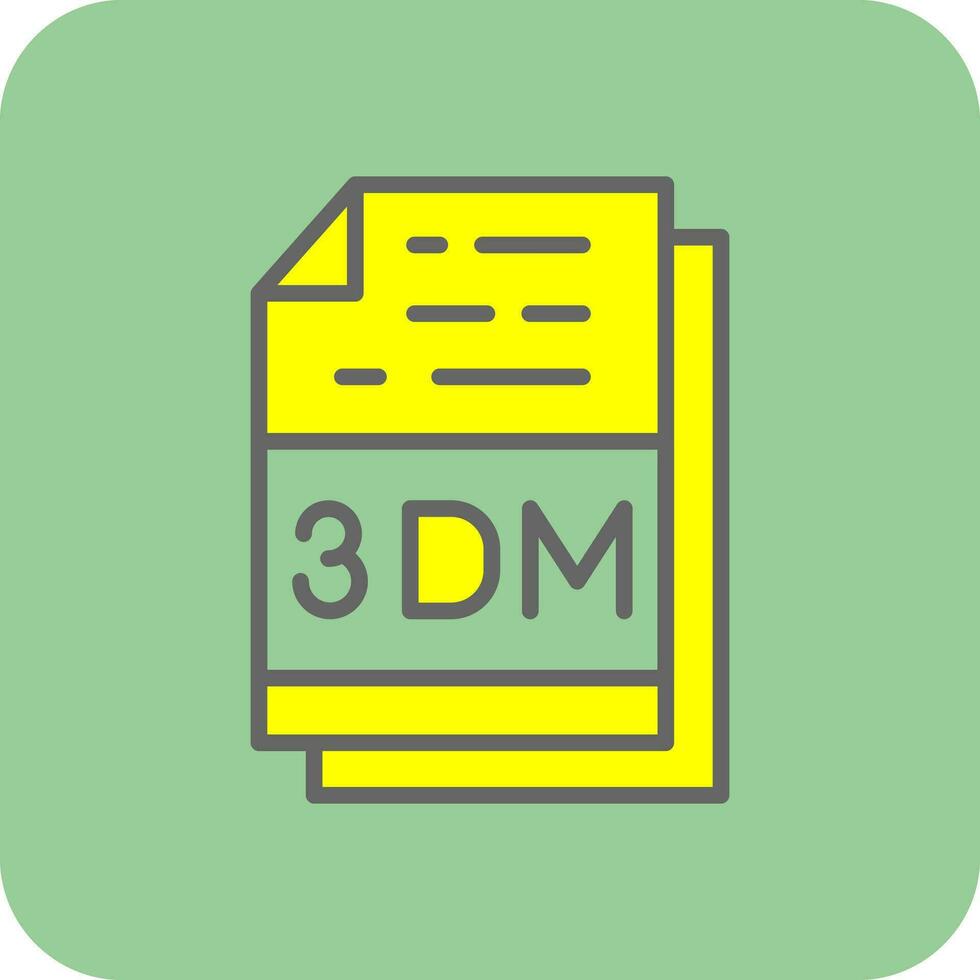 3dm archivo extensión vector icono diseño