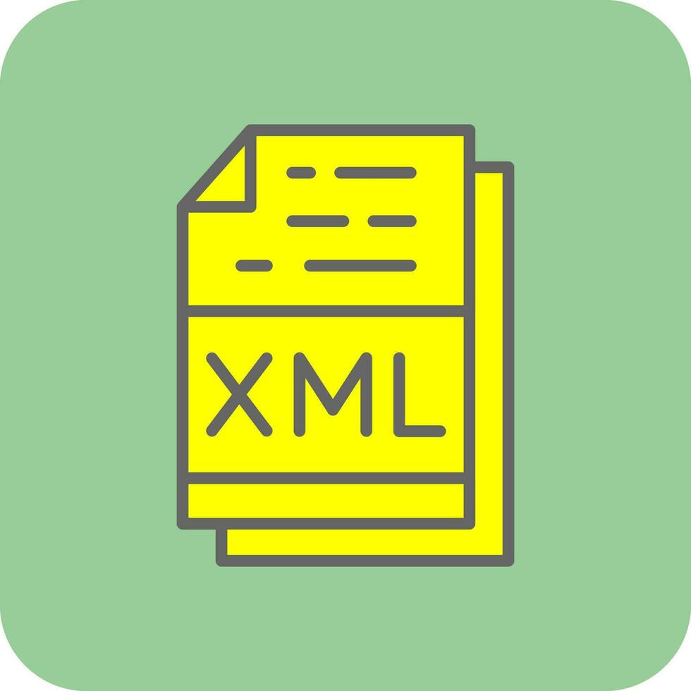 Xml File Format Vector Icon Design