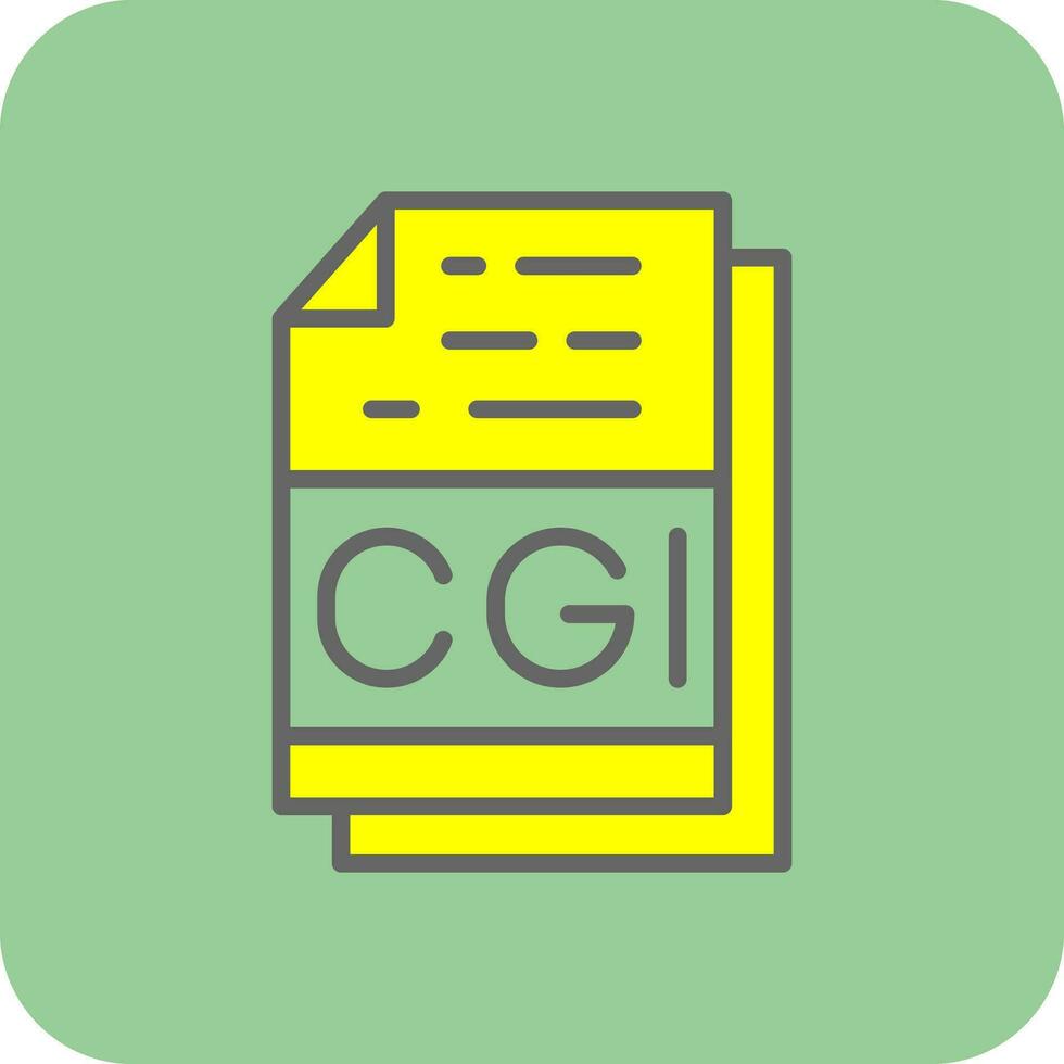 Cgi File Format Vector Icon Design