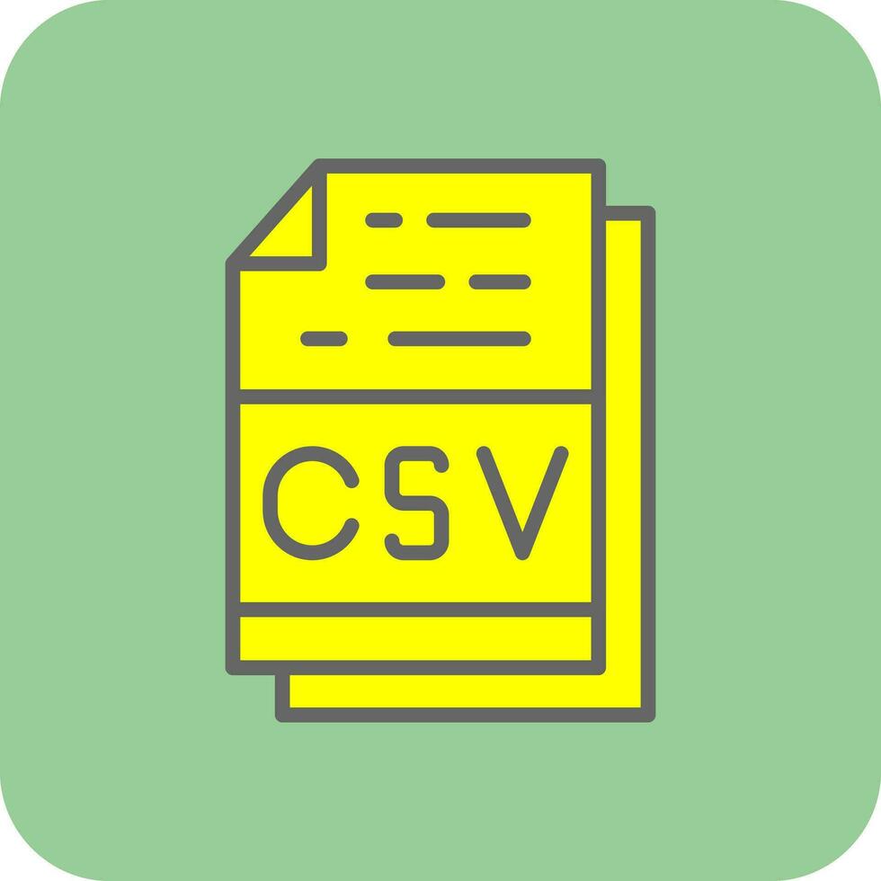 Csv File Format Vector Icon Design