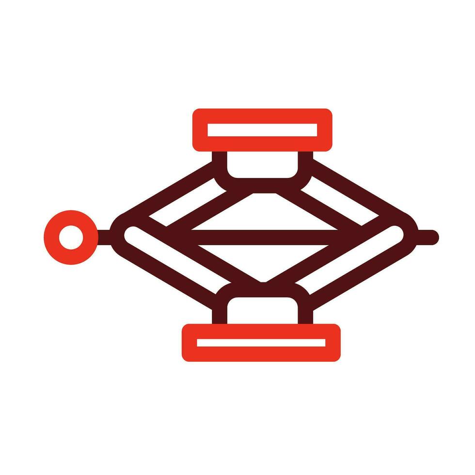 Car Jack Vector Thick Line Two Color Icons For Personal And Commercial Use.