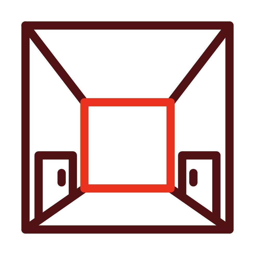 Hallway Vector Thick Line Two Color Icons For Personal And Commercial Use.